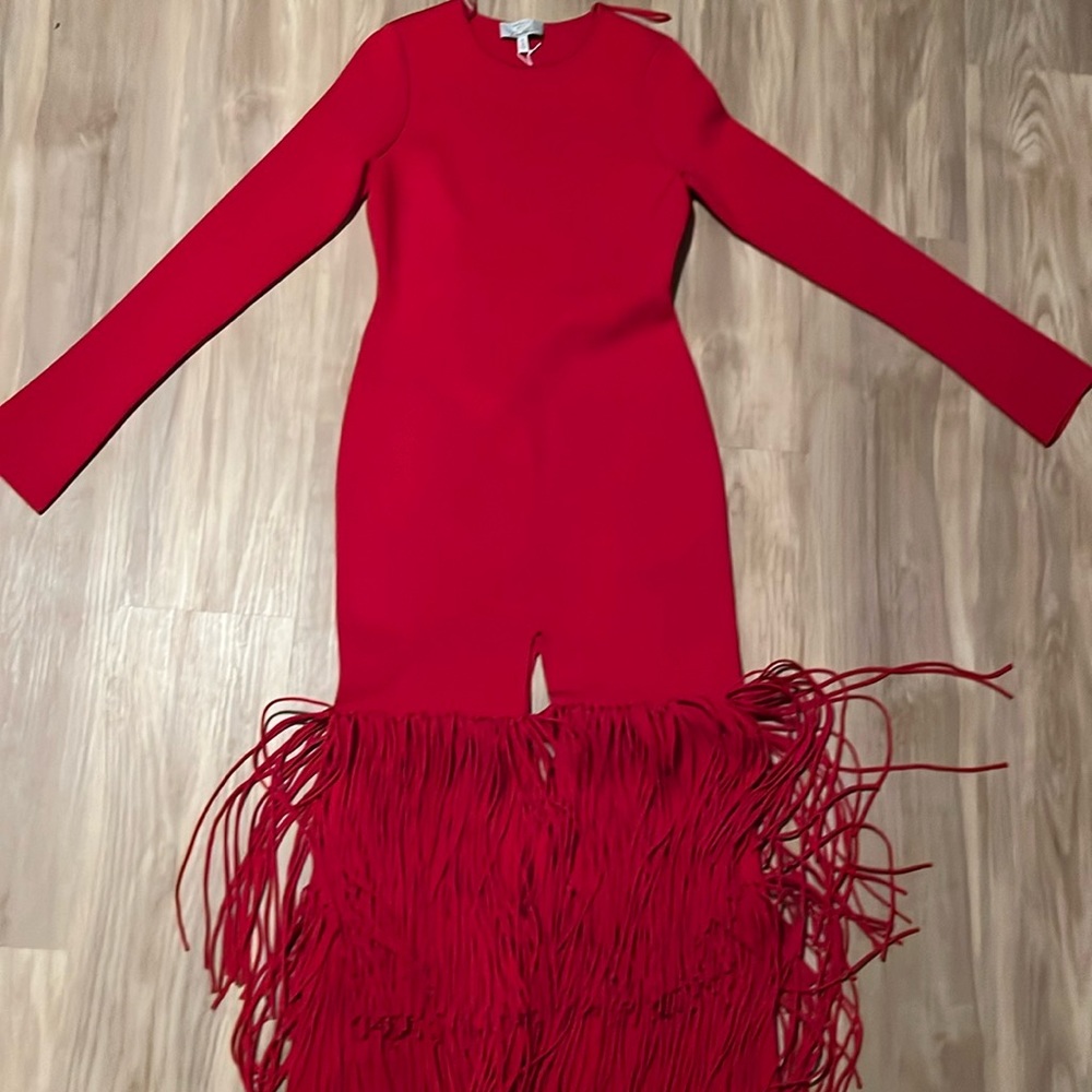 And Other Stories X A.W.A.K.E.Mode Fringe Dress with Sleeves Sz S-Read Descrip.